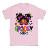 Bubblegum Pink Spooky Mini Halloween Messy Bun Classic Tee - texasbilliewilder