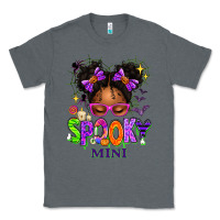 Charcoal Heather Spooky Mini Halloween Messy Bun Classic Tee - texasbilliewilder