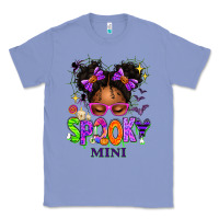 Colony Blue Spooky Mini Halloween Messy Bun Classic Tee - texasbilliewilder
