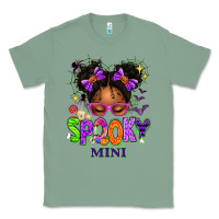 Sage Spooky Mini Halloween Messy Bun Classic Tee - texasbilliewilder