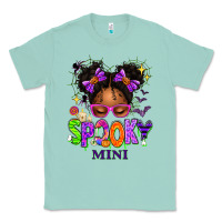 Seafoam Spooky Mini Halloween Messy Bun Classic Tee - texasbilliewilder