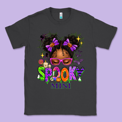 Spooky Mini Halloween Messy Bun Classic Tee Designed By Texasbilliewilder