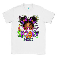 White Spooky Mini Halloween Messy Bun Classic Tee - texasbilliewilder