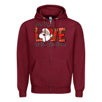Burgundy for the of the christmas Zipper Hoodie - CowhideDigitalArt