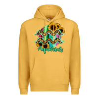 Mustard Aquarius Zodiac Sign Sunflower Leopard Serape Premium Hoodie - RanaPortraitStore