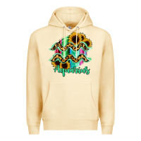 Pina Colada Aquarius Zodiac Sign Sunflower Leopard Serape Premium Hoodie - RanaPortraitStore