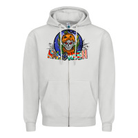 Dove Grey halloween Zipper Hoodie - CowhideDigitalArt