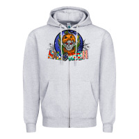 Heather Grey halloween Zipper Hoodie - CowhideDigitalArt