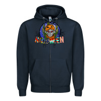 Navy halloween Zipper Hoodie - CowhideDigitalArt