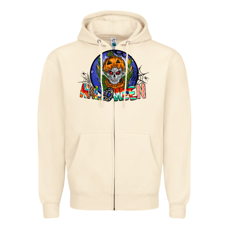 Halloween Zipper Hoodie by CowhideDigitalArt | Teevron