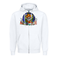 White halloween Zipper Hoodie - CowhideDigitalArt