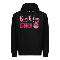 Black birthday girl cupcake Premium Hoodie - MaliasSmallBusiness