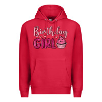Cardinal birthday girl cupcake Premium Hoodie - MaliasSmallBusiness