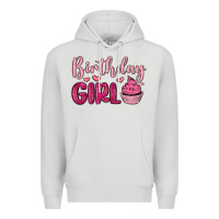 Dove Grey birthday girl cupcake Premium Hoodie - MaliasSmallBusiness