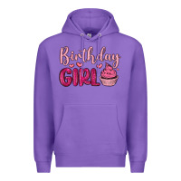Purple birthday girl cupcake Premium Hoodie - MaliasSmallBusiness