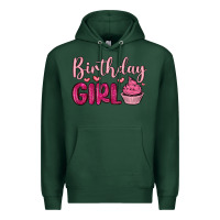 Sports Green birthday girl cupcake Premium Hoodie - MaliasSmallBusiness
