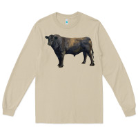 Black Angus Bull Long Sleeve Tee | Teevron