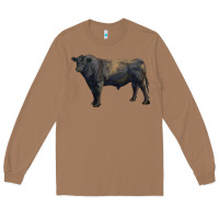Toasted Coconut black angus bull Long Sleeve Tee - RanaPortraitStore