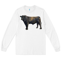 White black angus bull Long Sleeve Tee - RanaPortraitStore