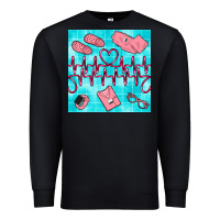 Black nurse heart beat seamless pattern Premium Sweatshirt - BundleAndBundleShop