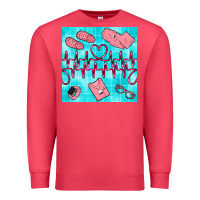 Cardinal nurse heart beat seamless pattern Premium Sweatshirt - BundleAndBundleShop