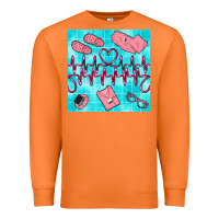 Carrot nurse heart beat seamless pattern Premium Sweatshirt - BundleAndBundleShop