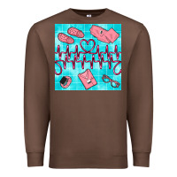 Chestnut nurse heart beat seamless pattern Premium Sweatshirt - BundleAndBundleShop