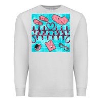 Dove Grey nurse heart beat seamless pattern Premium Sweatshirt - BundleAndBundleShop