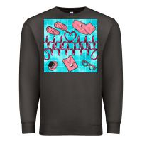 Smoke nurse heart beat seamless pattern Premium Sweatshirt - BundleAndBundleShop