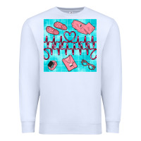 White nurse heart beat seamless pattern Premium Sweatshirt - BundleAndBundleShop