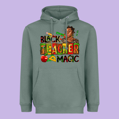 Black Teacher  Magic Heavyweight Hoodie Designed By Adodesignshop