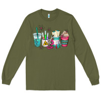 Army Green science teacher coffee cups Long Sleeve Tee - AdoDesignShop