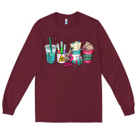 Burgundy science teacher coffee cups Long Sleeve Tee - AdoDesignShop