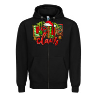 Black christmas lele claus Zipper Hoodie - FaDigitalArtStudio