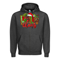 Charcoal Heather christmas lele claus Zipper Hoodie - FaDigitalArtStudio