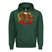 Sports Green christmas lele claus Zipper Hoodie - FaDigitalArtStudio