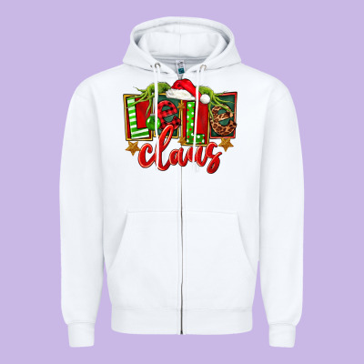 Christmas Lele Claus Zipper Hoodie Designed By Fadigitalartstudio