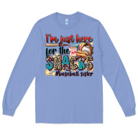Colony Blue i'm just here for the snacks #baseball sister Long Sleeve Tee - Zillion Design Studio