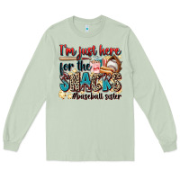 I'm Just Here For The Snacks #baseball Sister Long Sleeve Tee | Teevron