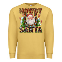 Antique Gold howdy santa Premium Sweatshirt - AdoDesignShop