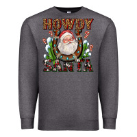 Charcoal Heather howdy santa Premium Sweatshirt - AdoDesignShop