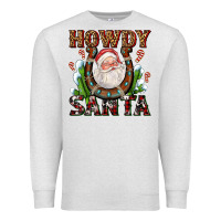 Oatmeal Heather howdy santa Premium Sweatshirt - AdoDesignShop