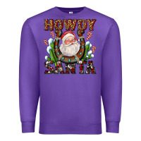 Purple howdy santa Premium Sweatshirt - AdoDesignShop