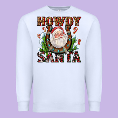Howdy Santa Premium Sweatshirt Designed By Adodesignshop
