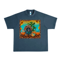 Midnight Navy Western Fall Thanksgiving Turkey Urban Heavy Tee - RanaPortraitStore