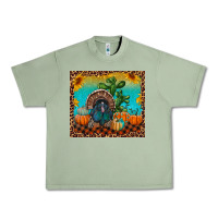 Oil Green Western Fall Thanksgiving Turkey Urban Heavy Tee - RanaPortraitStore
