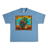 Pebble Blue Western Fall Thanksgiving Turkey Urban Heavy Tee - RanaPortraitStore
