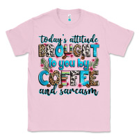 Bubblegum Pink today's attitude brought to you by coffee and sarc Classic Tee - Zillion Design Studio
