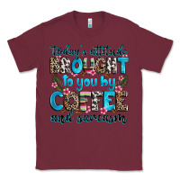 Burgundy today's attitude brought to you by coffee and sarc Classic Tee - Zillion Design Studio