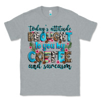 Heather Grey today's attitude brought to you by coffee and sarc Classic Tee - Zillion Design Studio
